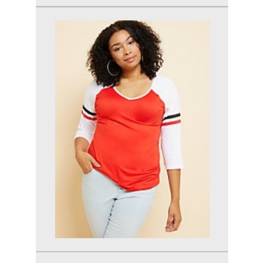 NWOT Red Raglan T-shirt